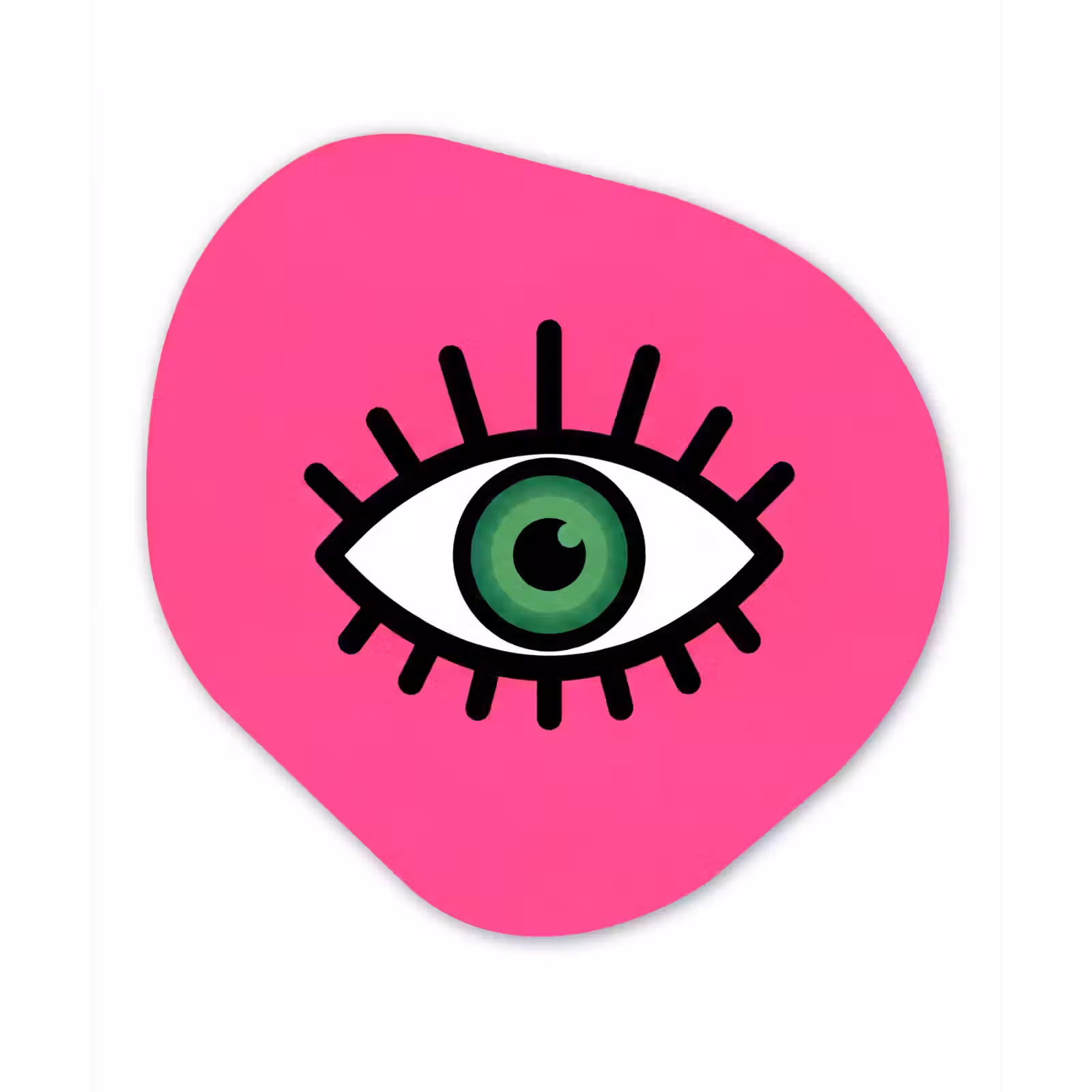 Organisch schilderij - Forex - Minimalistisch - Oog - Roze — 1