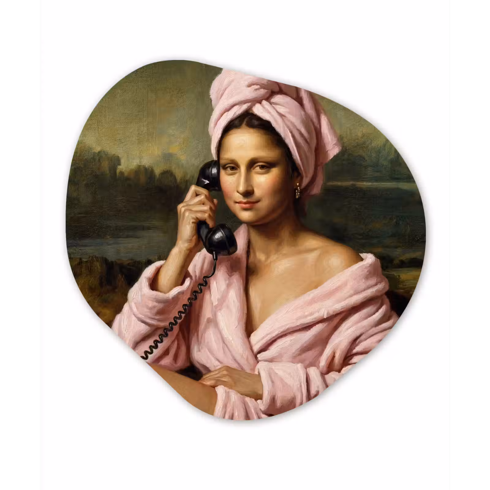 Organisch schilderij - Forex - Mona - Klassiek - Roze — 1