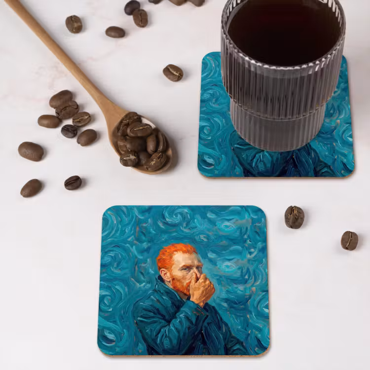 Onderzetter - Portret - Klassiek - Blauw — 4