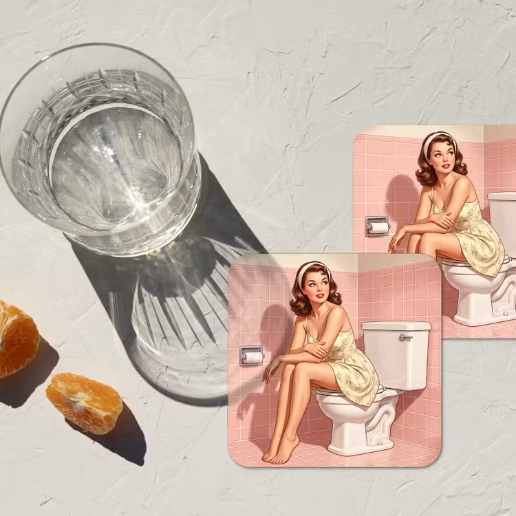 Onderzetter - Roze - Retro - Vrouw — 3