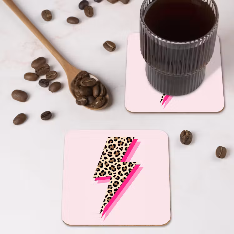 Onderzetter​ - Stippen - Roze - Bliksem — 4