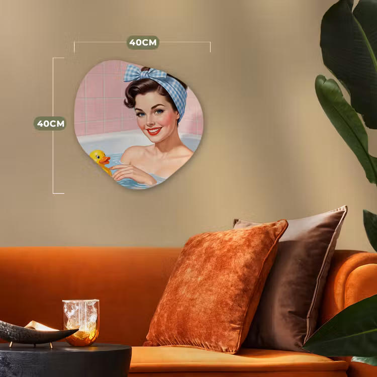 Organisch schilderij - Forex - Badkamer - Eend - Blauw — 4