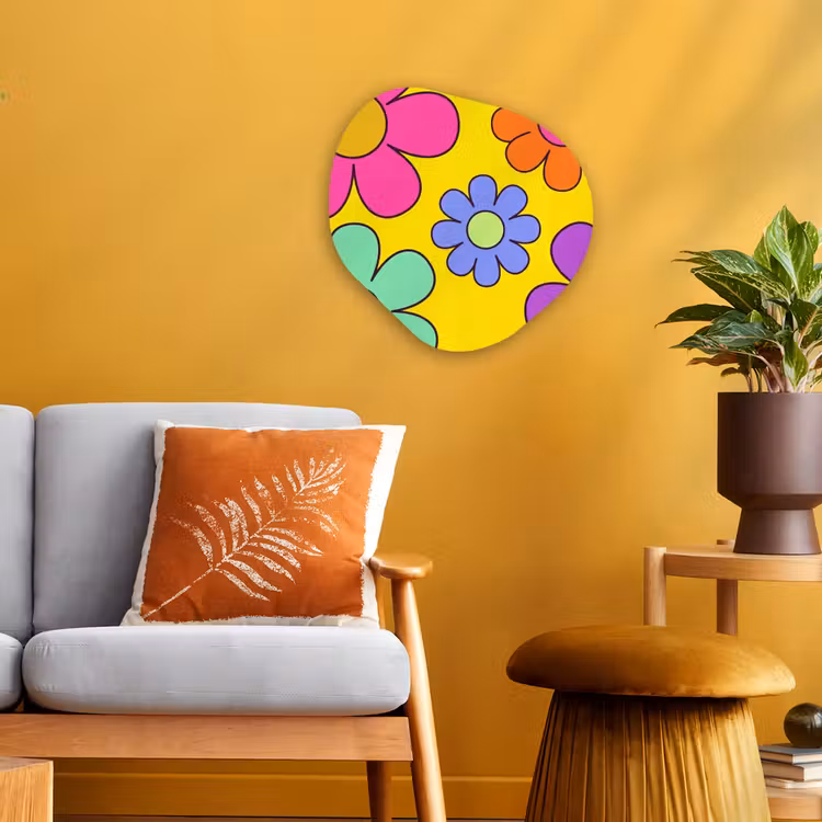 Organisch schilderij - Forex - Bloemen - Illustratie - Kleurrijk — 3