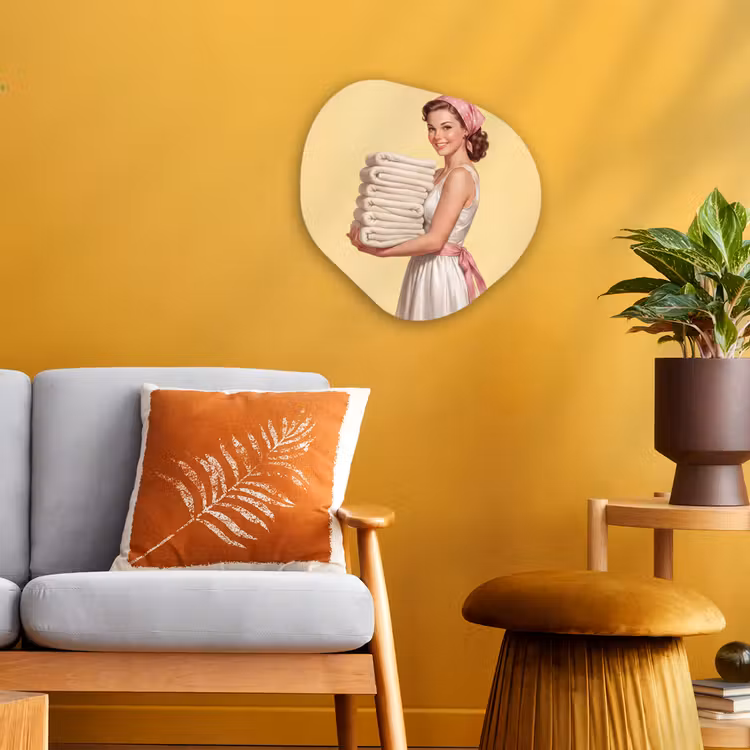 Organisch schilderij - Forex - Handdoeken - Vrouw - Jurk - Roze — 3