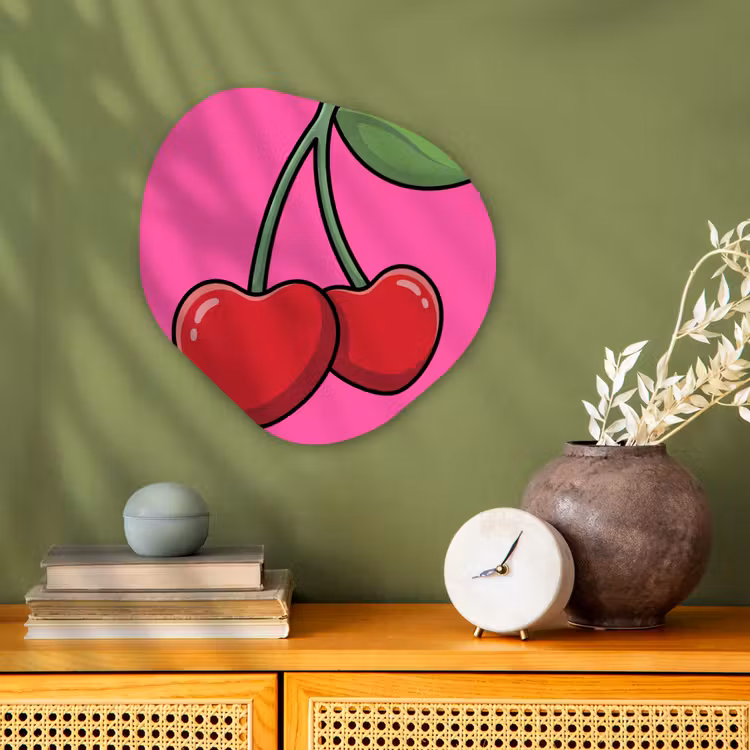Organisch schilderij - Forex - Kers - Roze - Fruit — 2
