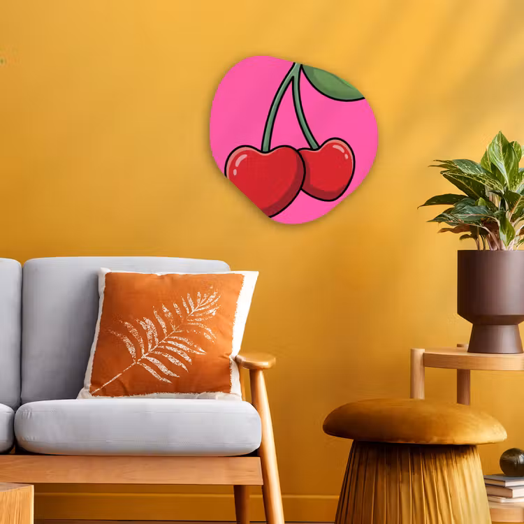 Organisch schilderij - Forex - Kers - Roze - Fruit — 3