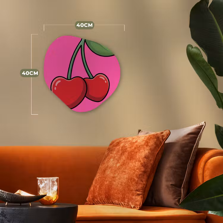 Organisch schilderij - Forex - Kers - Roze - Fruit — 4