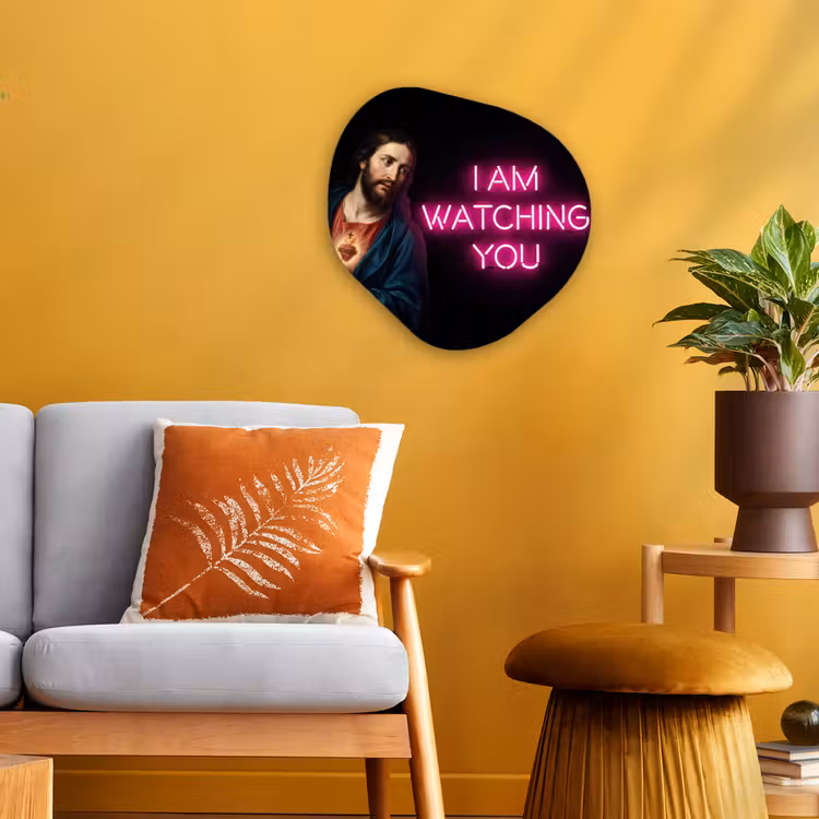 Organisch schilderij - Forex - Man - Tekst - Neon — 3