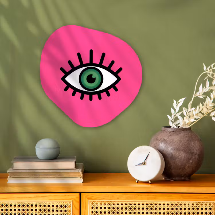 Organisch schilderij - Forex - Minimalistisch - Oog - Roze — 2