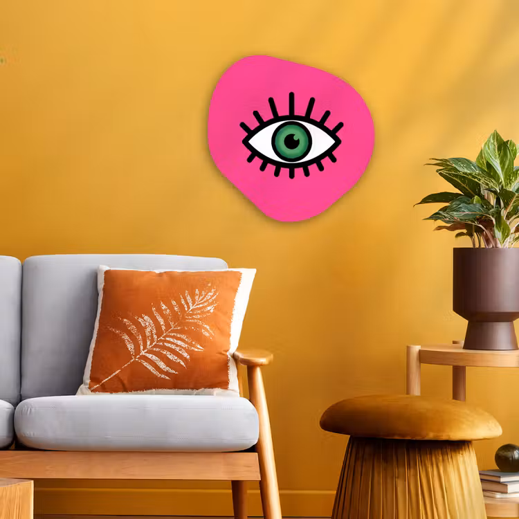 Organisch schilderij - Forex - Minimalistisch - Oog - Roze — 3