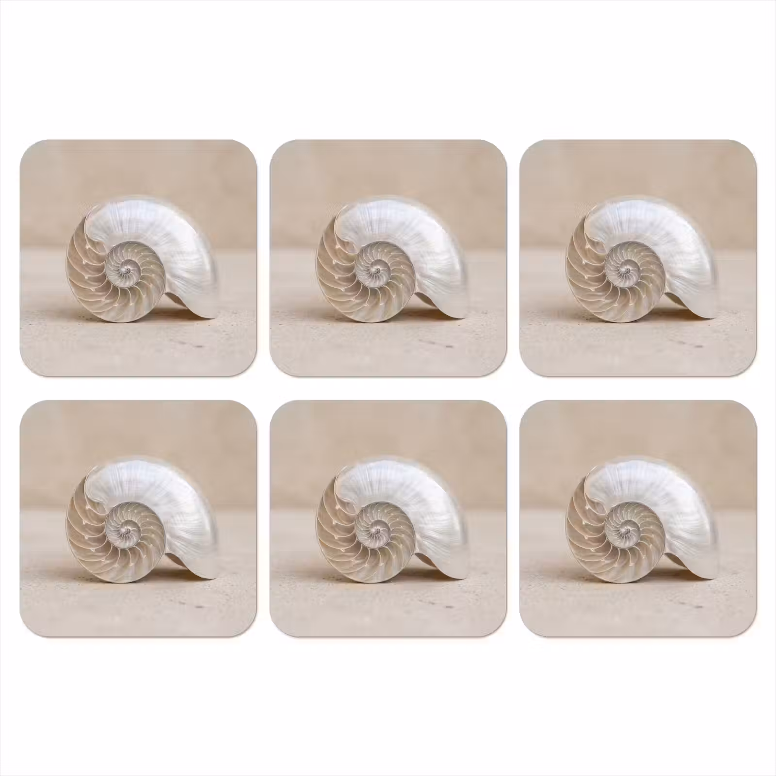Onderzetter - Schelp - Spiraal - Beige — 1