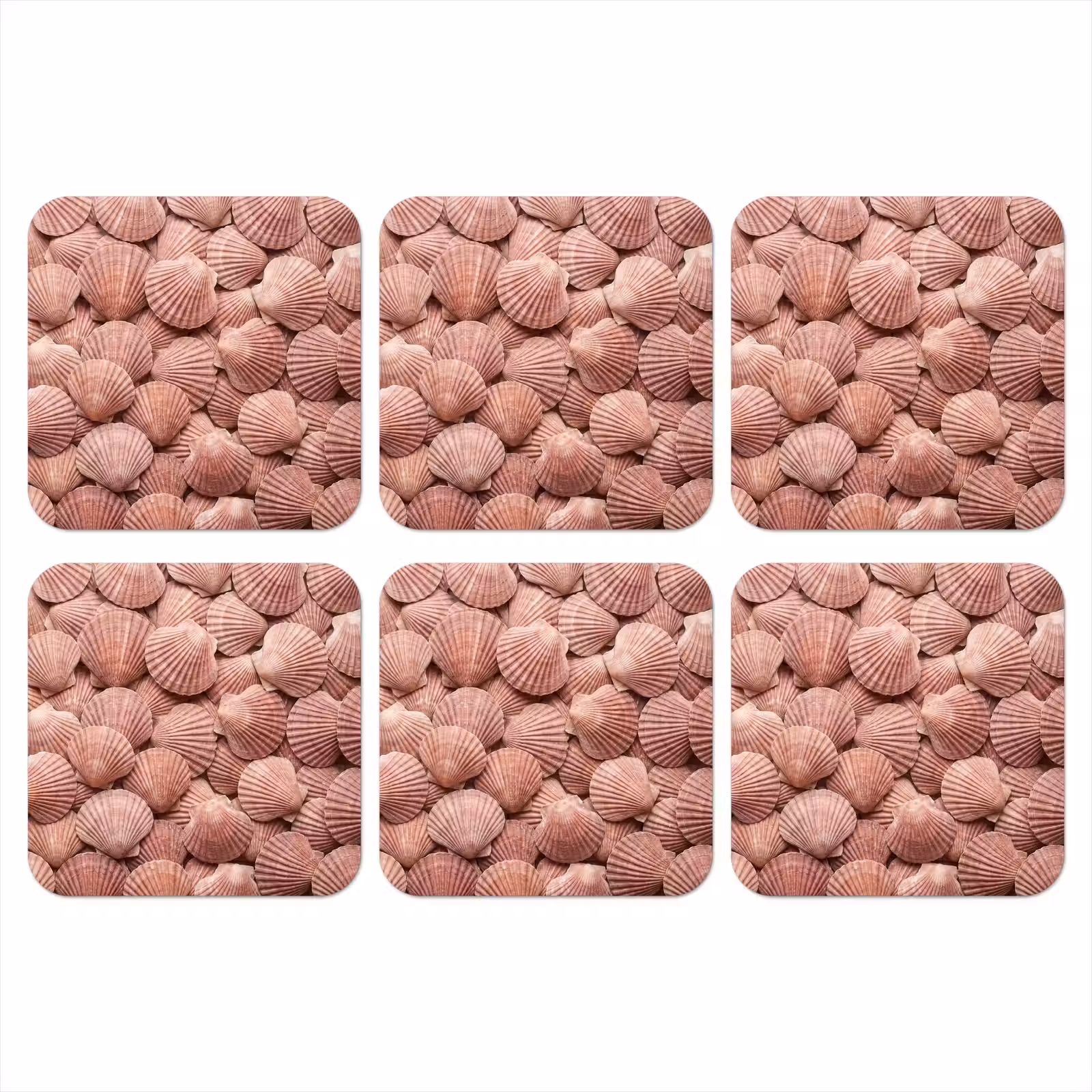 Onderzetter - Schelpen - Patroon - Roze — 1
