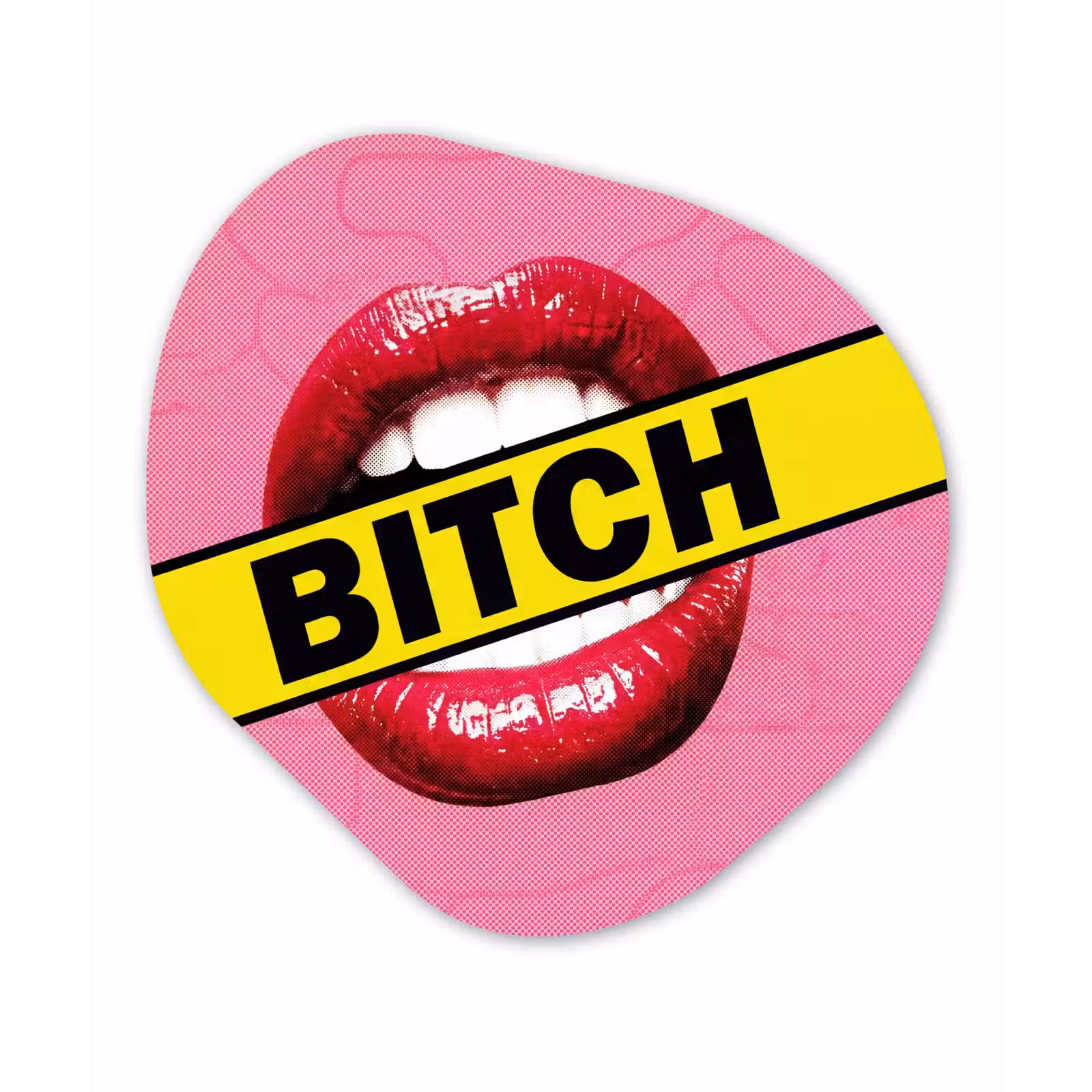 Organisch schilderij - Forex - Lippen - Tekst - Kleurrijk — 1