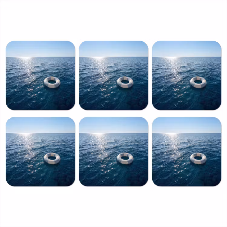 Onderzetter - Oceaan - Zwemband - Horizon — 1