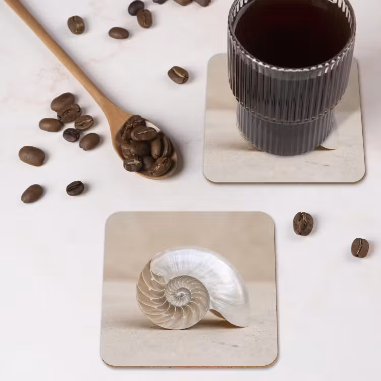 Onderzetter - Schelp - Spiraal - Beige — 4