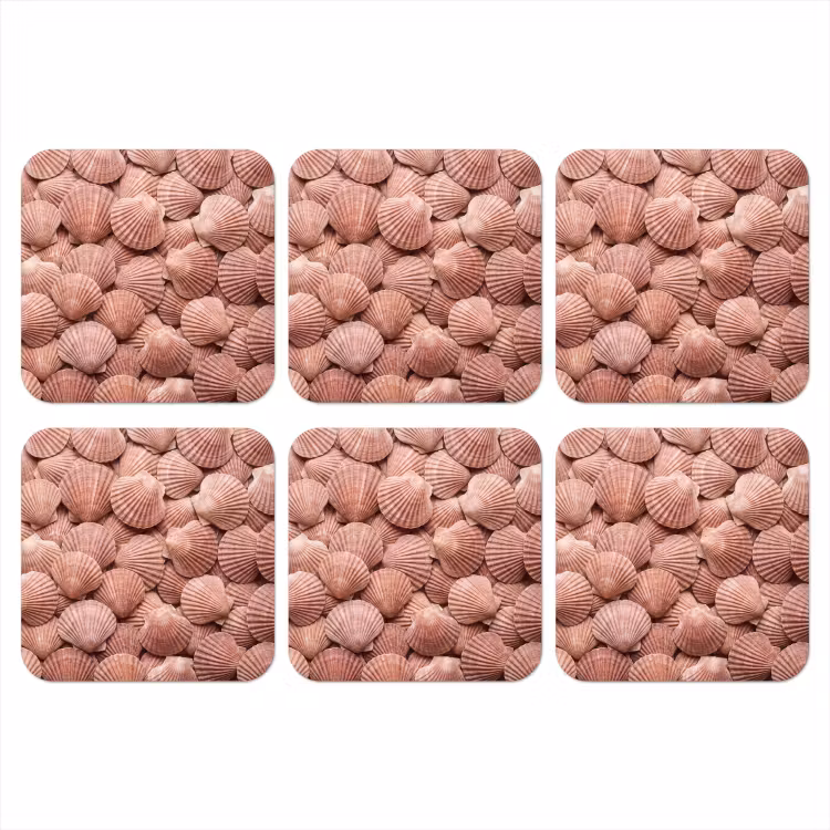 Onderzetter - Schelpen - Patroon - Roze — 1