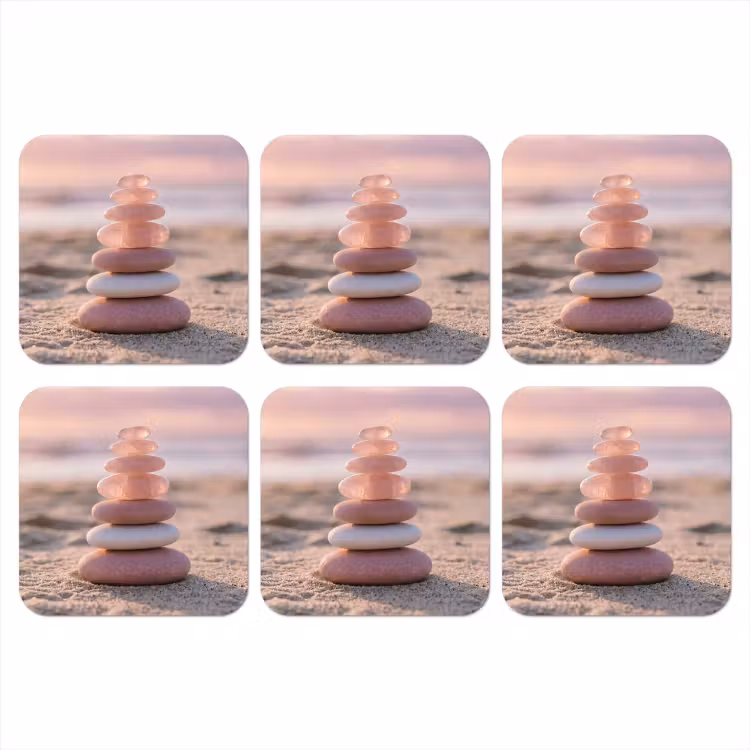 Onderzetter - Stenen - Zand - Roze — 1