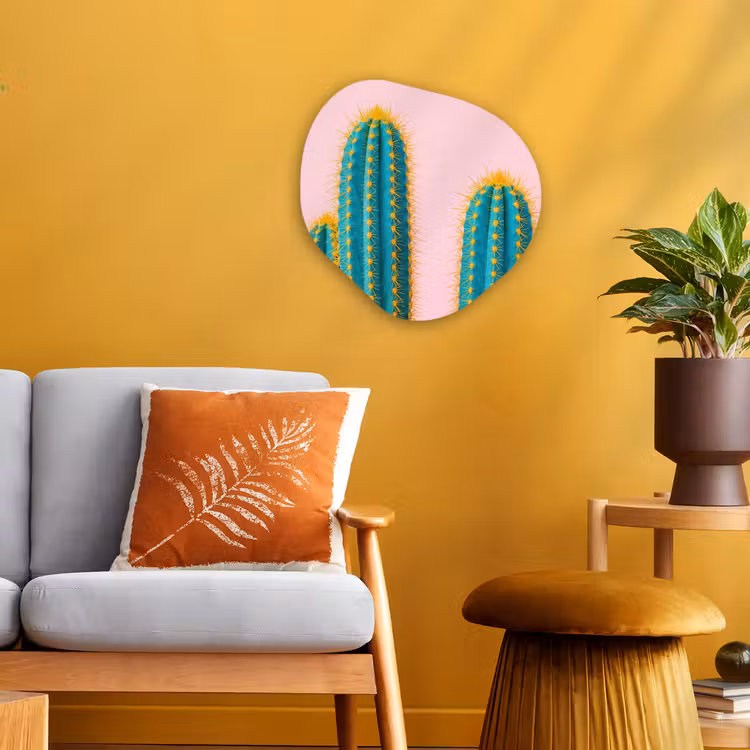 Organisch schilderij - Forex - Cactussen - Modern - Pastel — 3