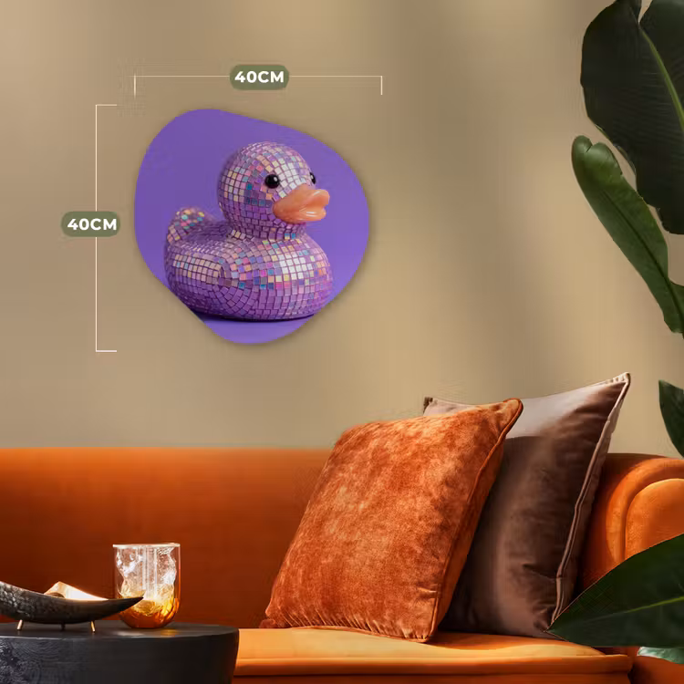 Organisch schilderij - Forex - Disco - Eend - Paars — 4