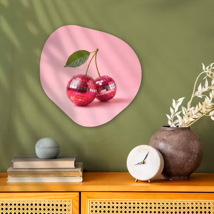 Organisch schilderij - Forex - Disco - Kersen - Roze — 2