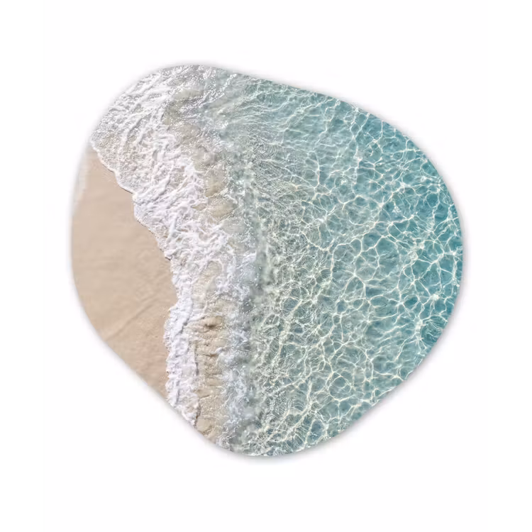 Organisch schilderij - Forex - Kust - Zand - Blauw — 1