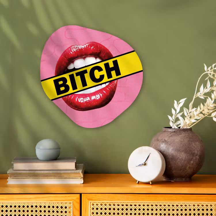 Organisch schilderij - Forex - Lippen - Tekst - Kleurrijk — 2