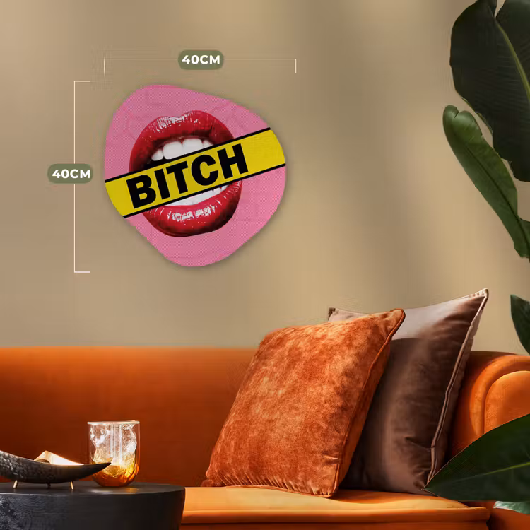 Organisch schilderij - Forex - Lippen - Tekst - Kleurrijk — 4