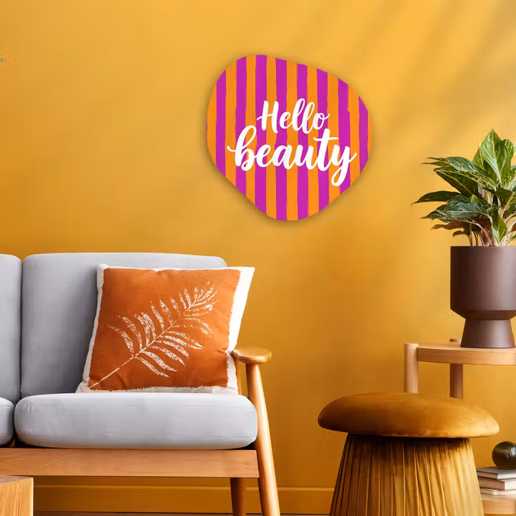 Organisch schilderij - Forex - Modern - Hello - Oranje — 3
