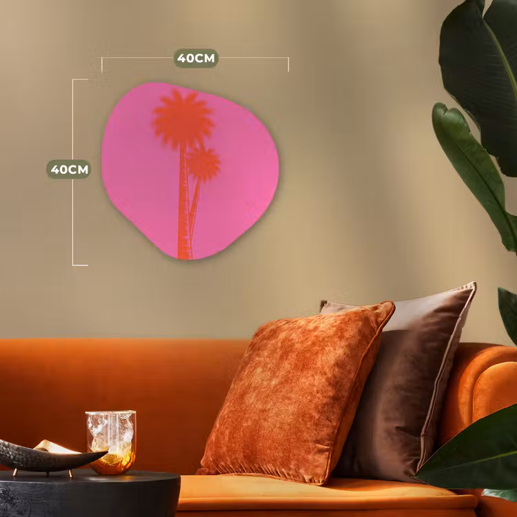 Organisch schilderij - Forex - Palmbomen - Modern - Roze — 4