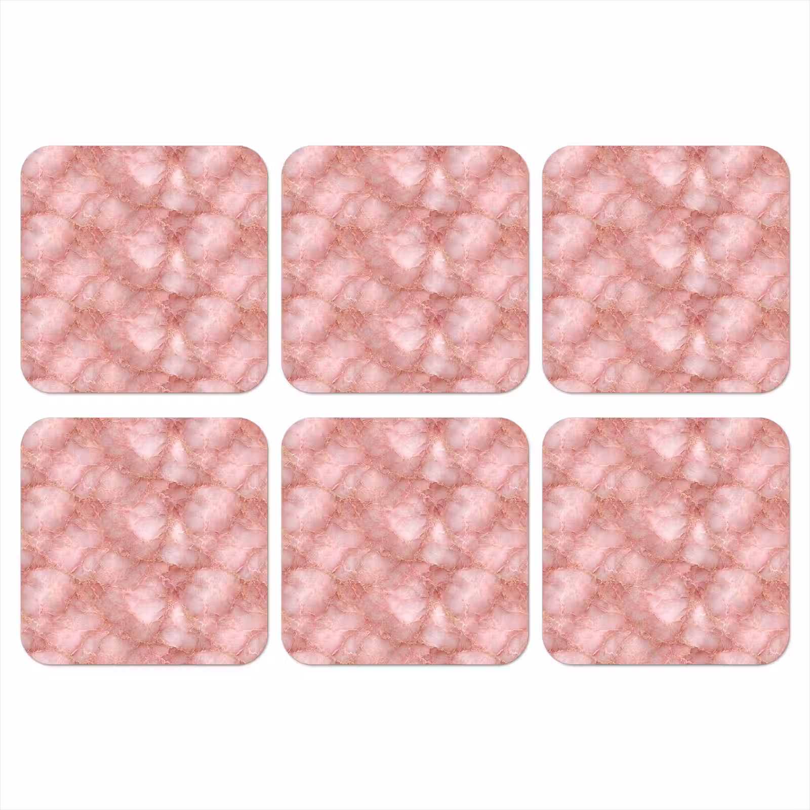 Onderzetter - Roze - Kwarts - Goud - Marmer — 1