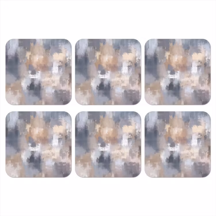 Onderzetter - Penseelstreken - Schilderij - Beige — 1