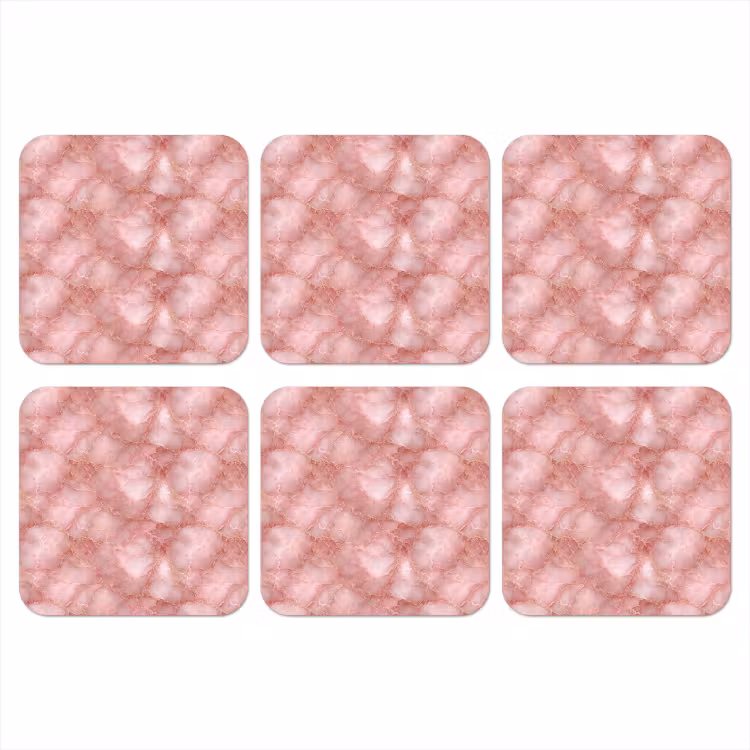 Onderzetter - Roze - Kwarts - Goud - Marmer — 1