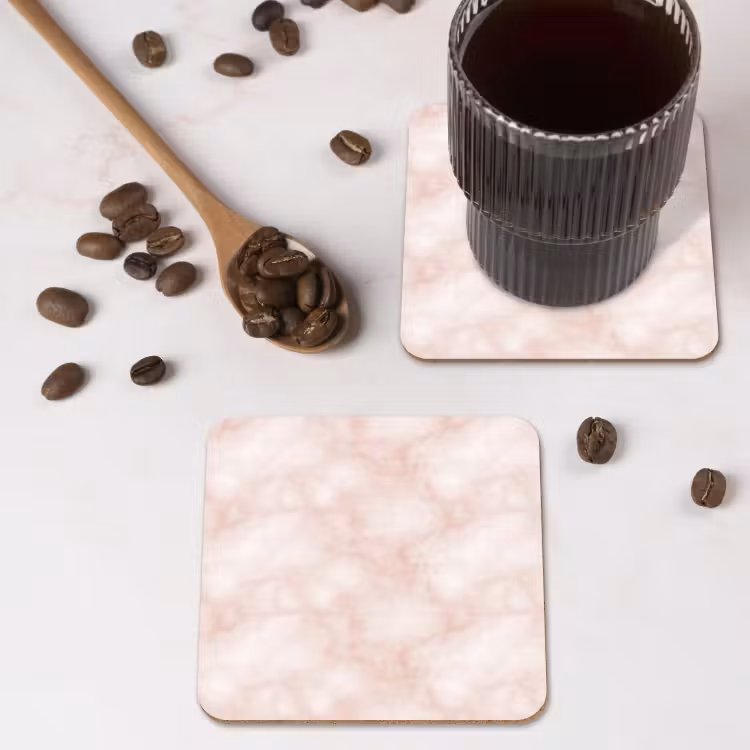 Onderzetter​ - Roze - Marmer - Crème — 4