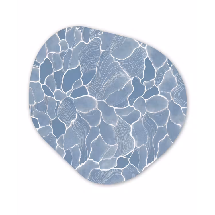 Organisch schilderij - Forex - Abstract - Blauw - Bladeren — 1