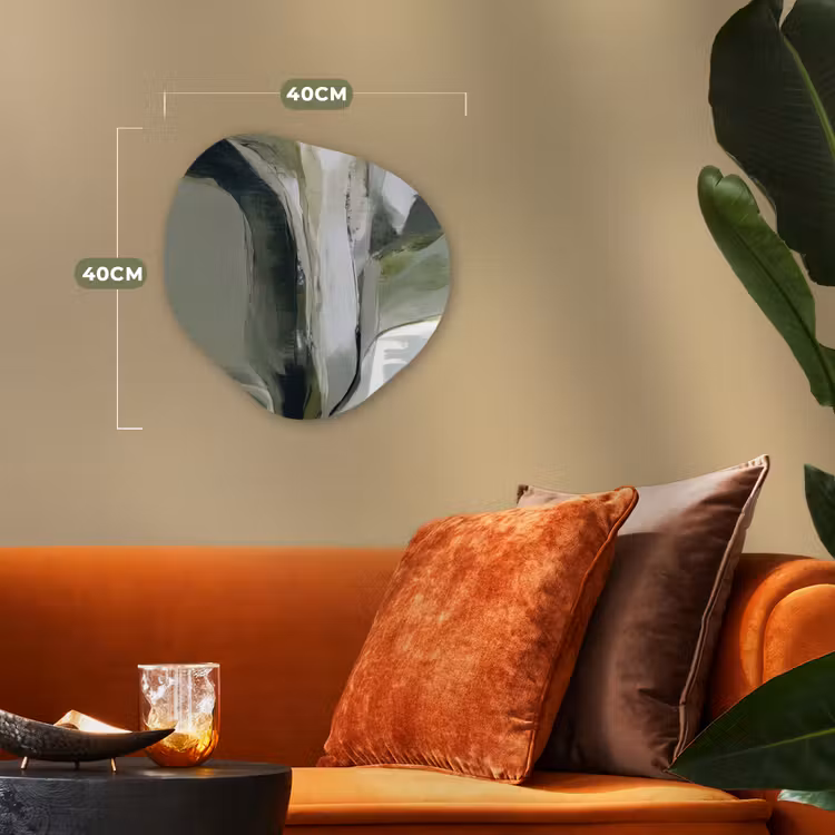 Organisch schilderij - Forex - Natuur - Abstract - Groen - Penseelstreken — 4