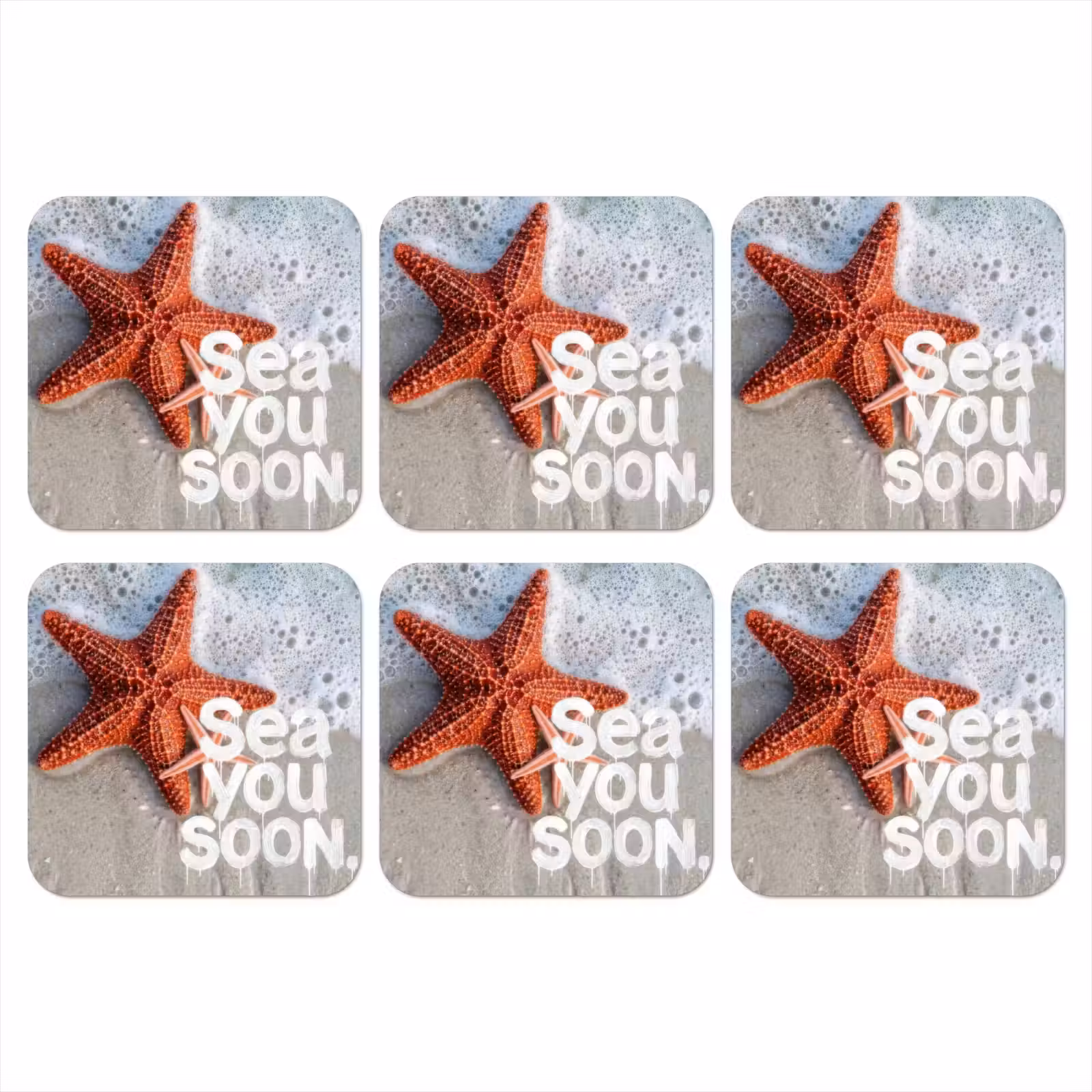 Onderzetter - Sea you soon - Zeester - Zee — 1