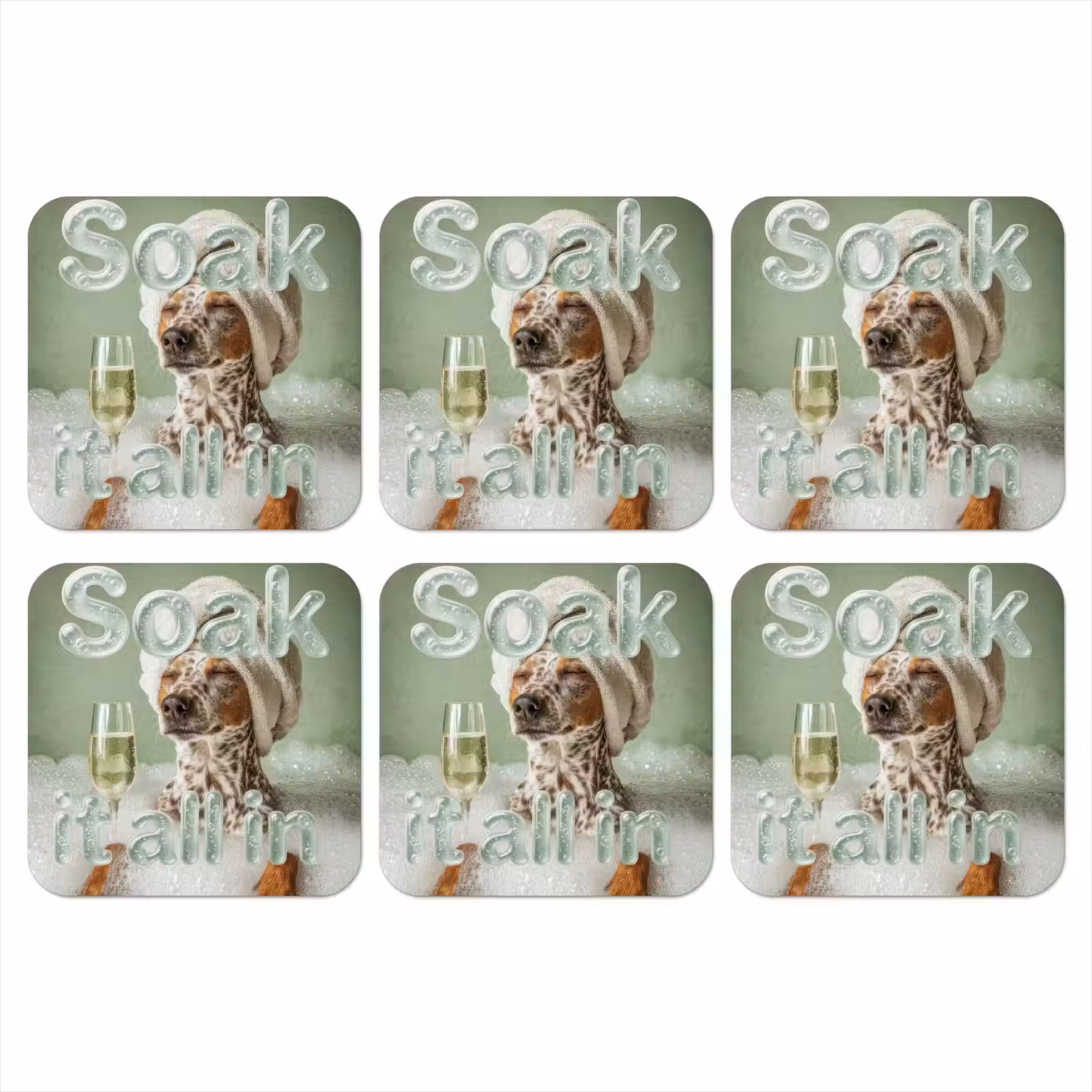 Onderzetter - Soak it all in - Hond - Bad — 1