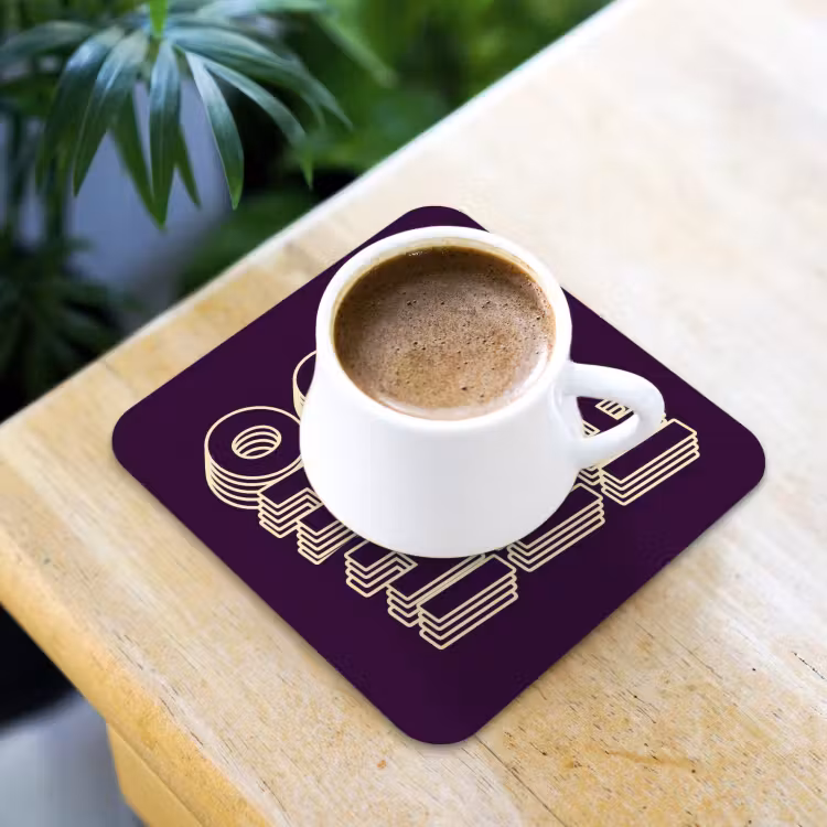 Onderzetter - Oh hi - Paars - 3D — 2