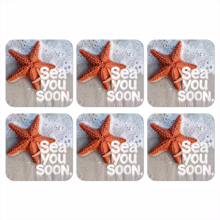 Onderzetter - Sea you soon - Zeester - Zee — 1