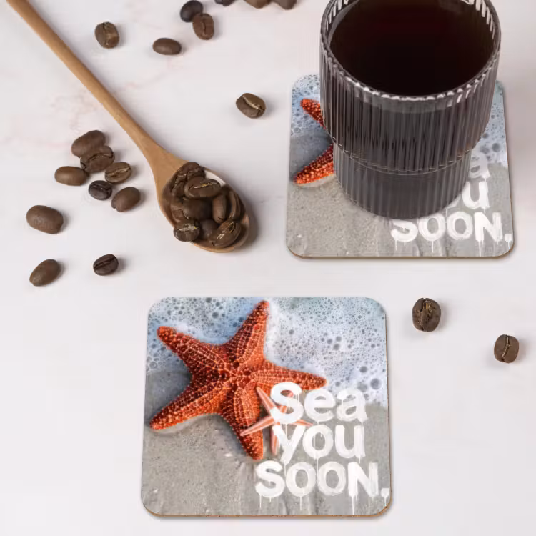 Onderzetter - Sea you soon - Zeester - Zee — 4