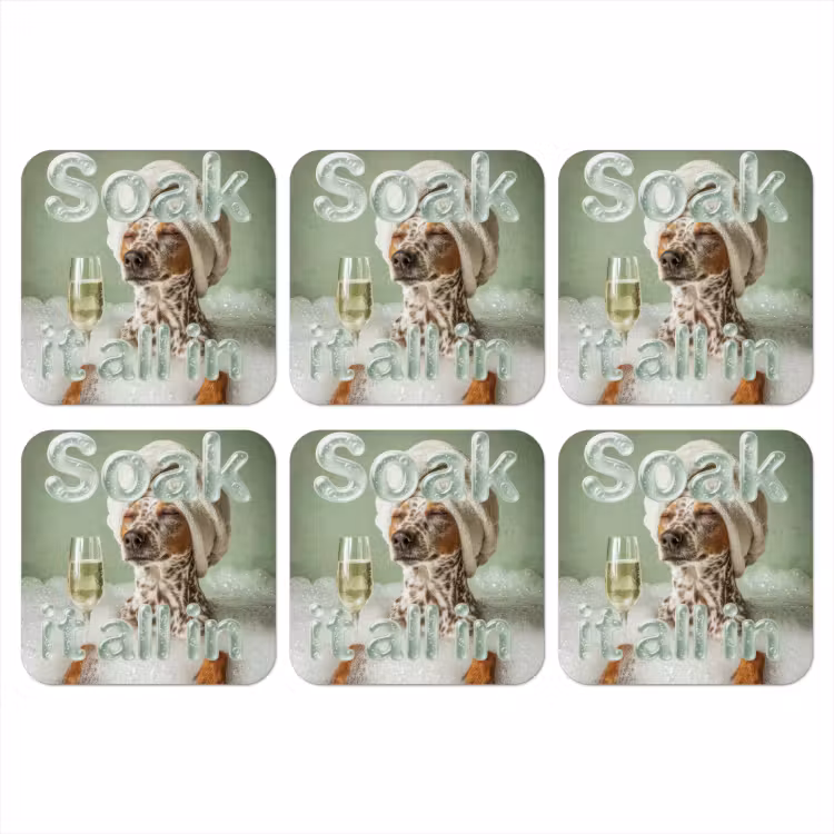 Onderzetter - Soak it all in - Hond - Bad — 1