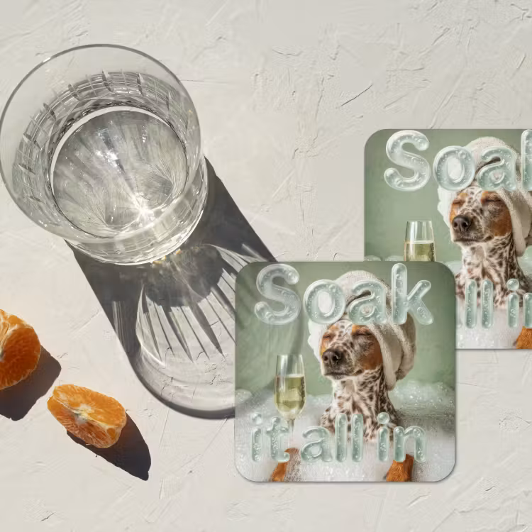 Onderzetter - Soak it all in - Hond - Bad — 3