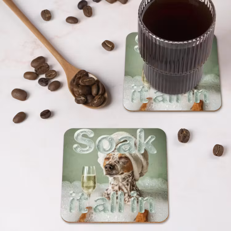 Onderzetter - Soak it all in - Hond - Bad — 4