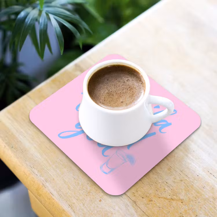 Onderzetter - Tequila texted you - Roze - Blauw — 2
