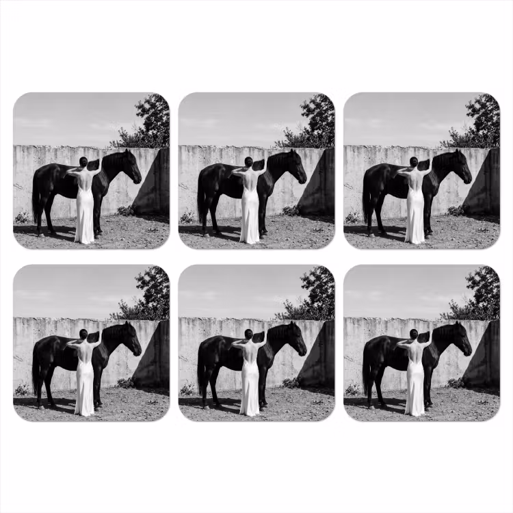 Onderzetter - Vrouw - Paard - Artistiek — 1