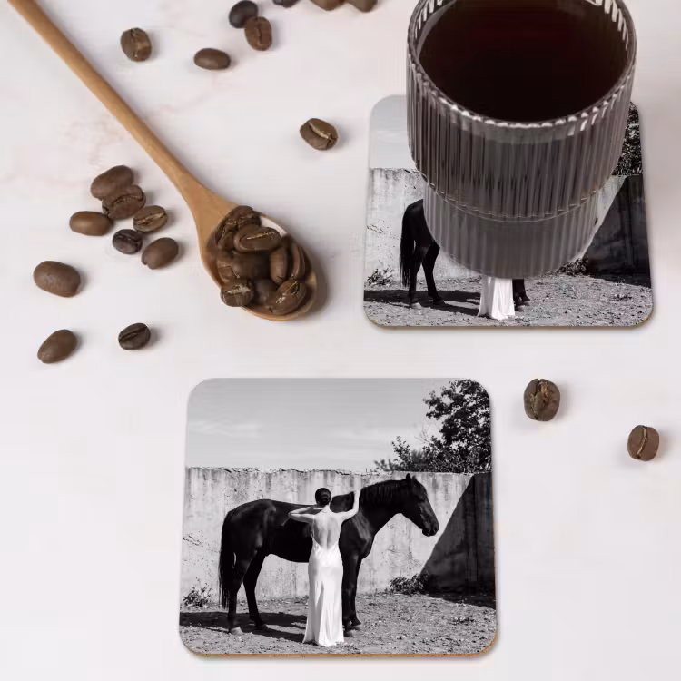Onderzetter - Vrouw - Paard - Artistiek — 4
