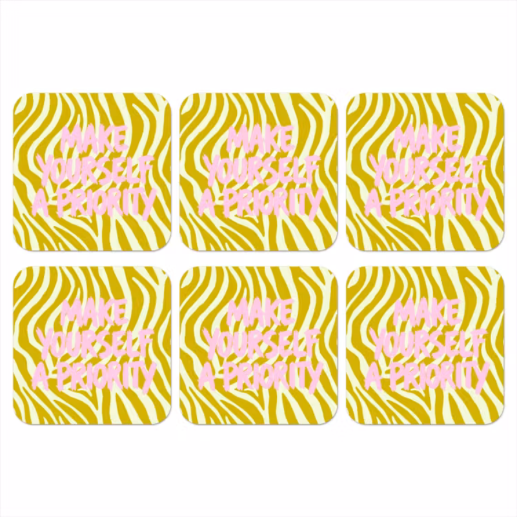 Onderzetter - Zebraprint - Priority - Roze — 1