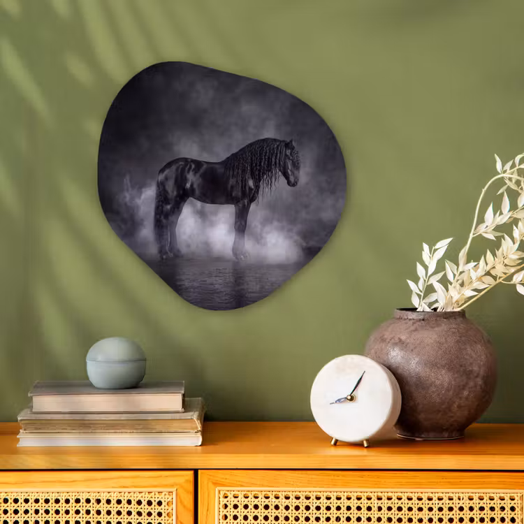 Organisch schilderij - Forex - Paard - Magisch - Zwart — 2