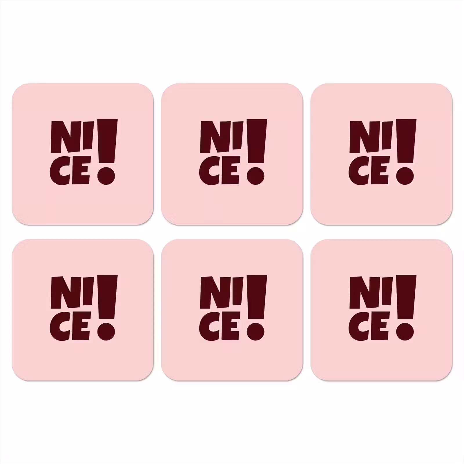 Onderzetter - Nice - Uitroepteken - Roze — 1