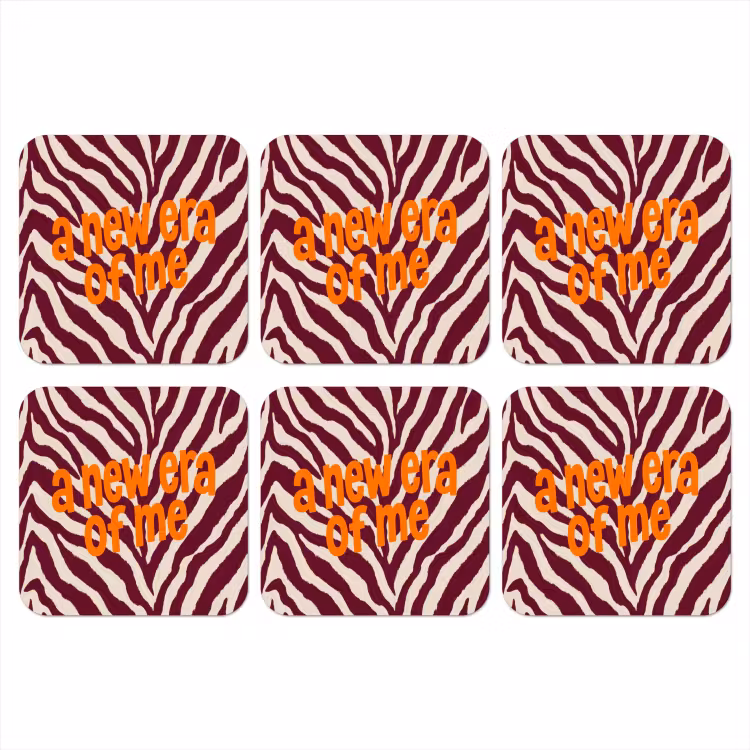 Onderzetter - New era - Bordeaux - Zebraprint — 1